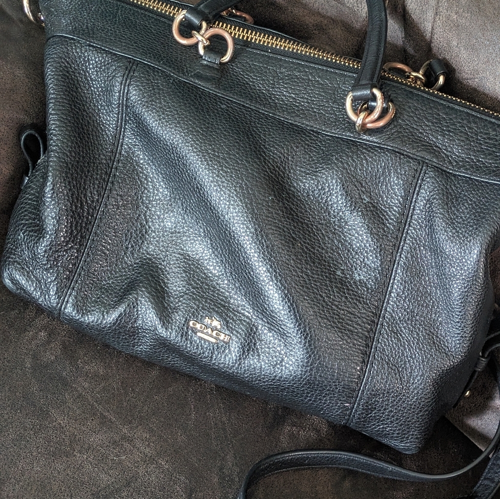 Coach pebble leather bag